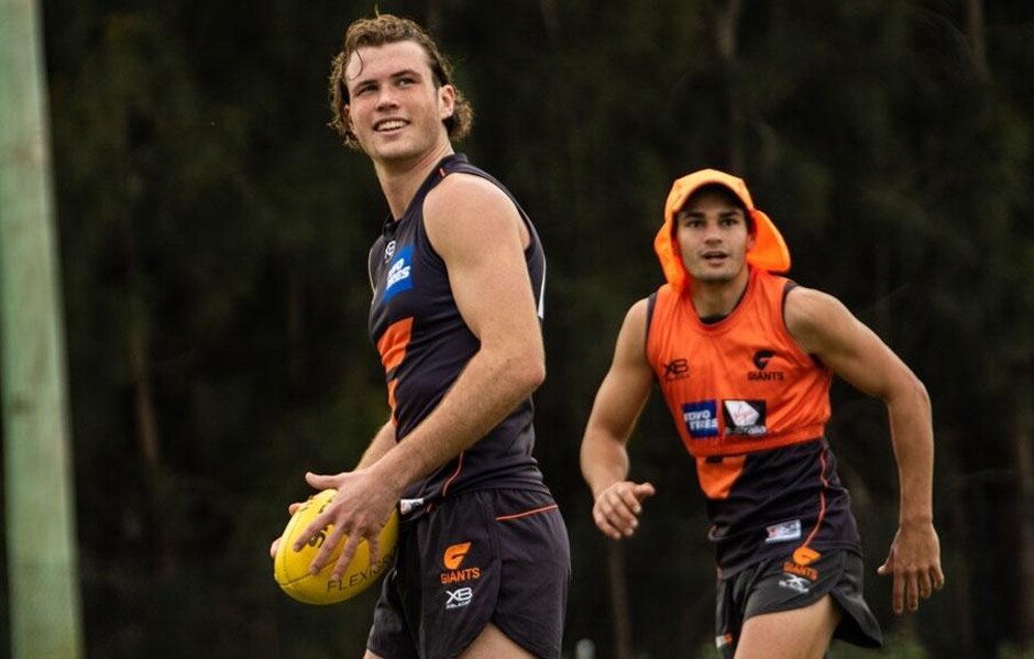 AcademyCrop-Header.jpg Kieren Briggs (GIANTS) and Mathew Walker (Hawthorn) were two of the GIANTS Academy players to reach AFL lists during the Draft. - GWS Giants